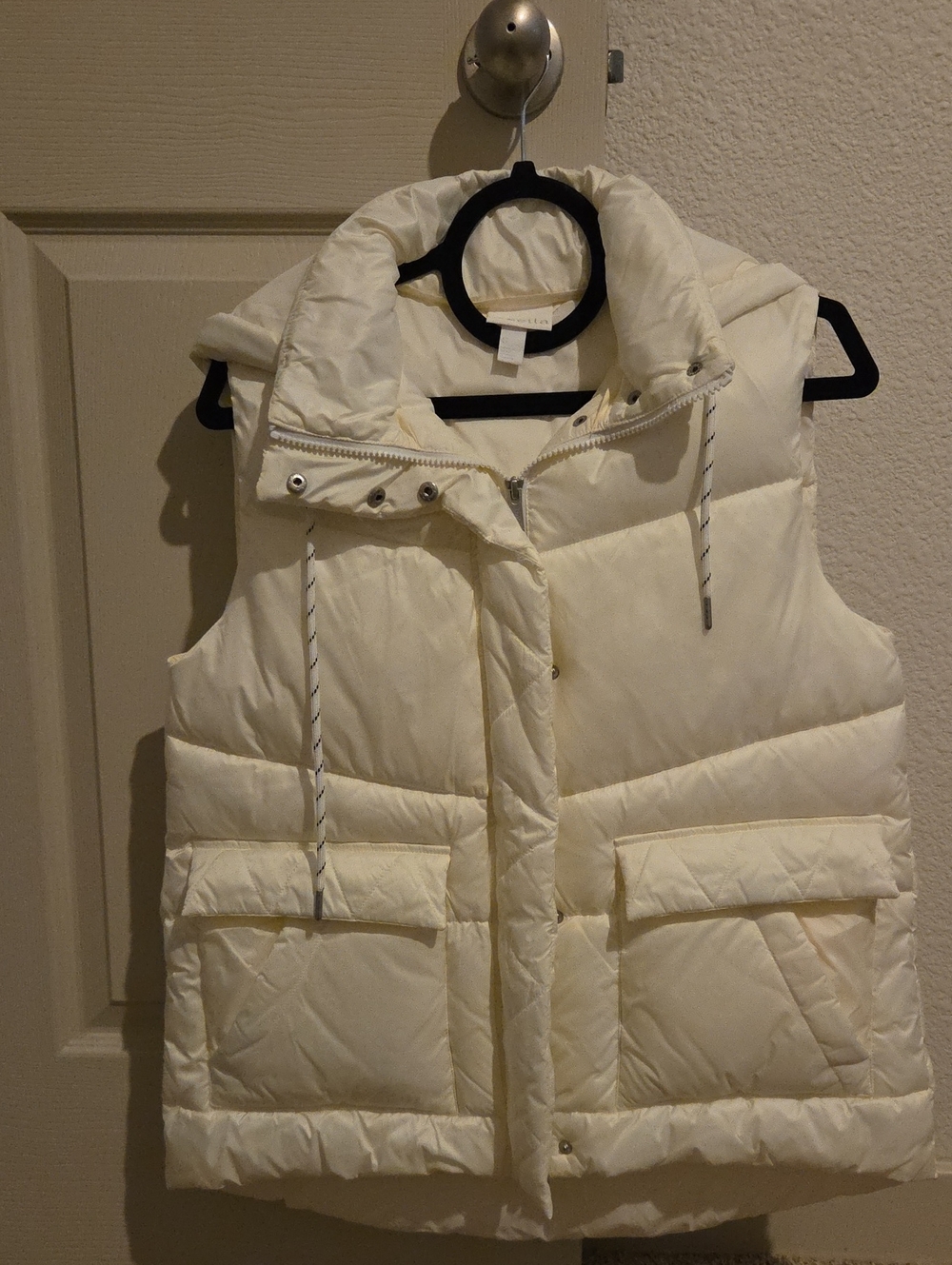 Zella Cream Hooded Puffer Vest